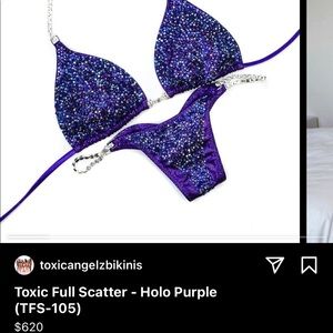 Halo purple Toxic Angelz bikini competition suit